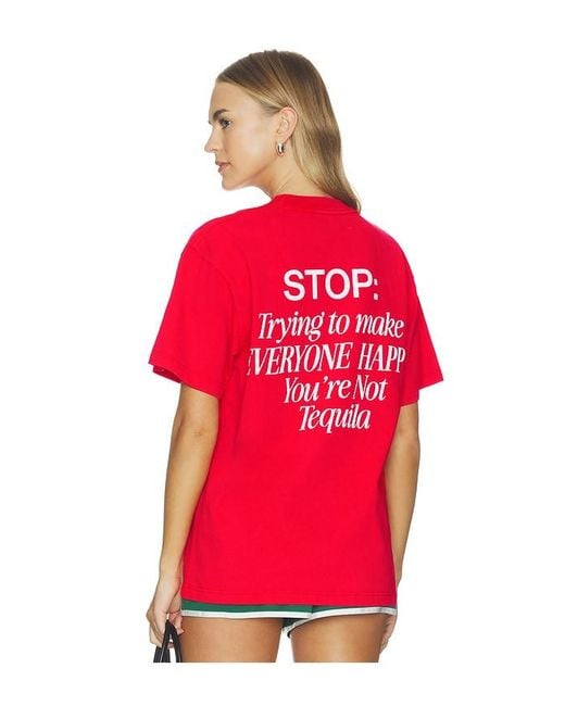 Los Sundays Red The Happy Tee for men