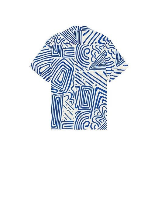 Oas Blue Eldovado Viscose Shirt for men