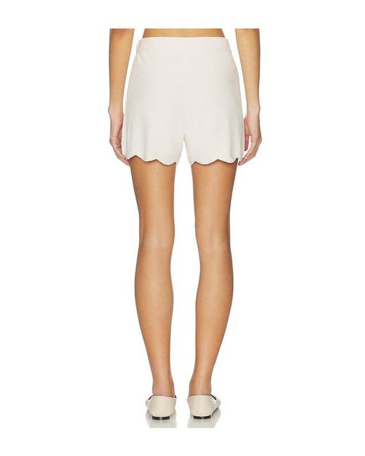 Barefoot Dreams White Cozychic Ultra Lite Scallop Short