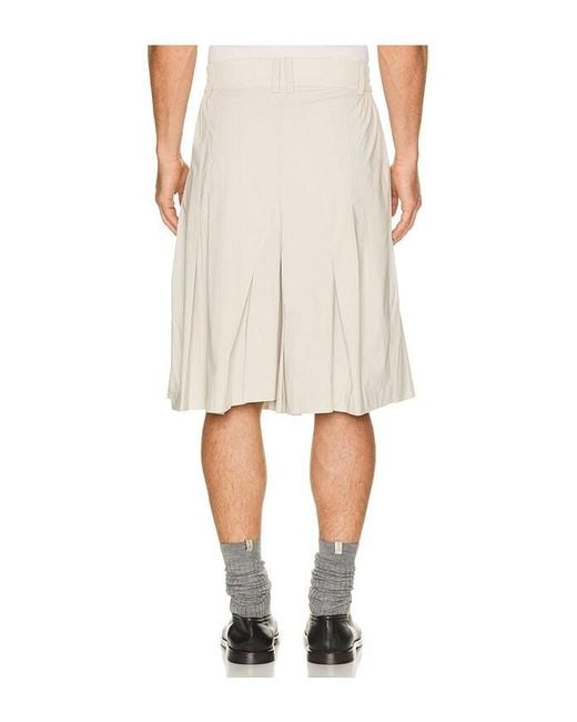Feng Chen Wang Natural Irregular Pleats Shorts for men