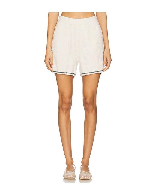 Barefoot Dreams White Cozychic Light Pointelle Shorts