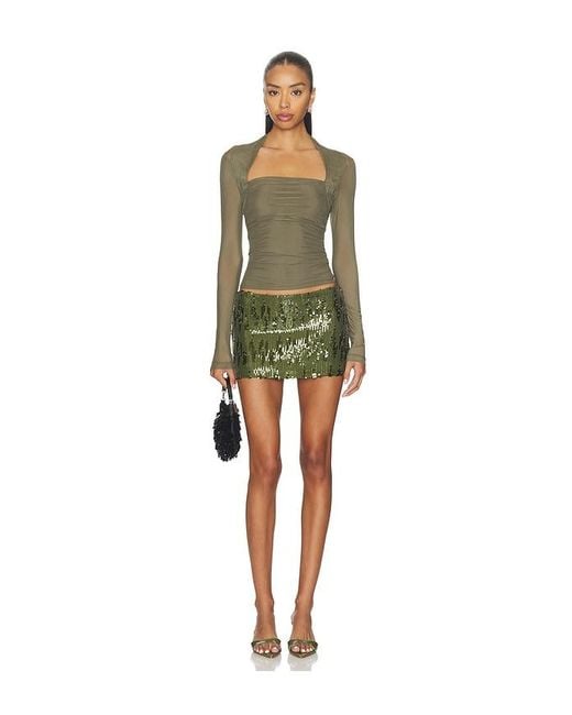 Amanda Uprichard Green Delilah Top