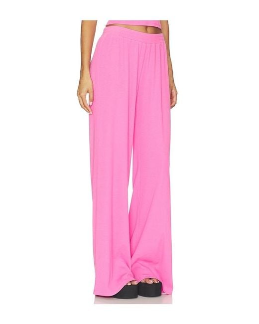 LNA Pink Base Rib Pant