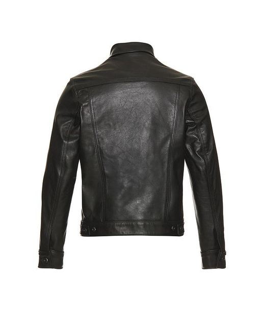 Schott Nyc Black Naked Cowhide Jean Style Jacket for men