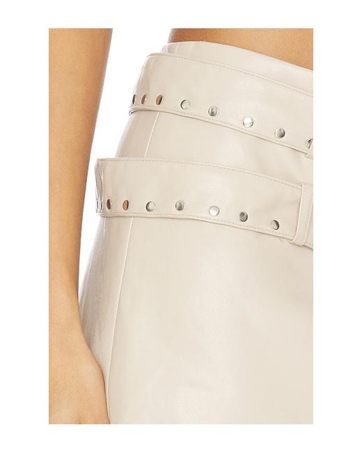 Lamarque White X Revolve Harlen Faux Leather Studded Skirt