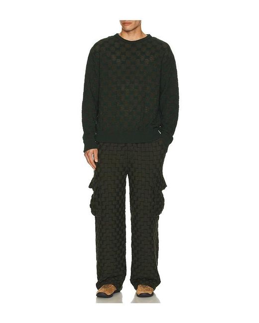 Isa Boulder Green Rectangle Sweater for men