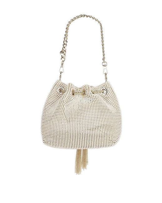 Olga Berg White Miranda Top Handle Bag