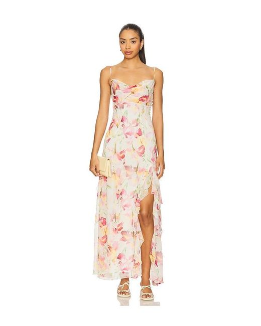 Nicholas Multicolor Kamila Ruffle Gown