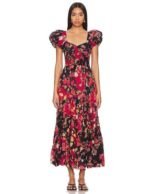 Free People Red MAXIKLEID SUNDRENCHED