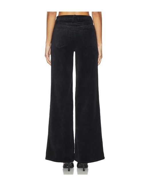 GOOD AMERICAN Black Velvet Good Waist Palazzo Pants