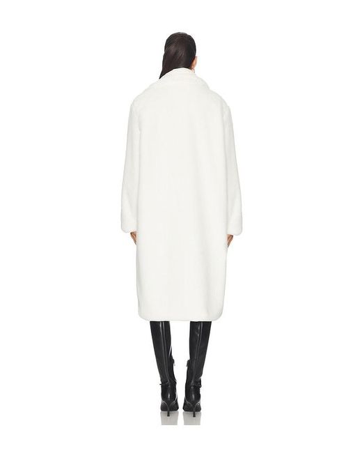 MORE TO COME White Calliope Faux Fur Coat