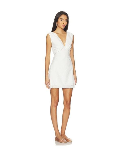 Faithfull The Brand White Luna Mini Dress