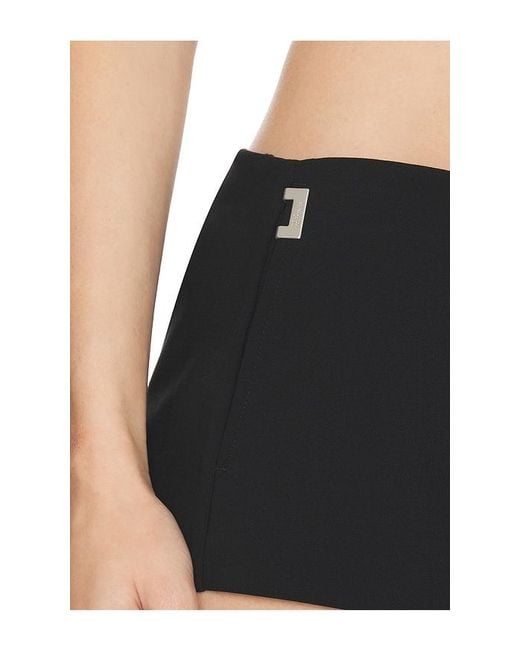 Halo Black Brace Waist Tailored Shorts