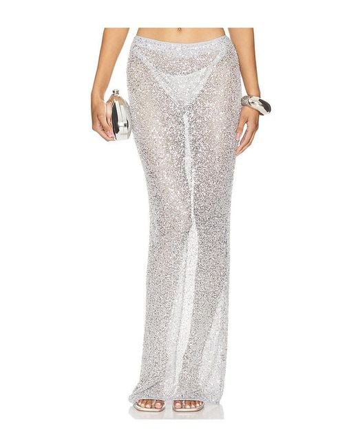 Nbd White Shanti Maxi Skirt