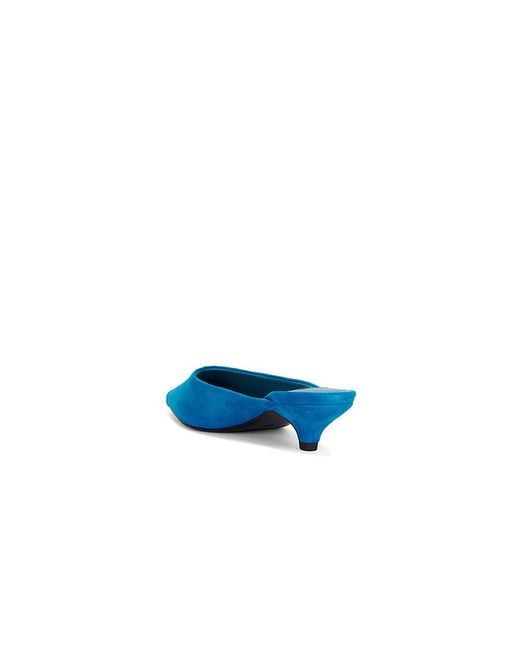 Simon Miller Blue Suede Arrow Mule Pump