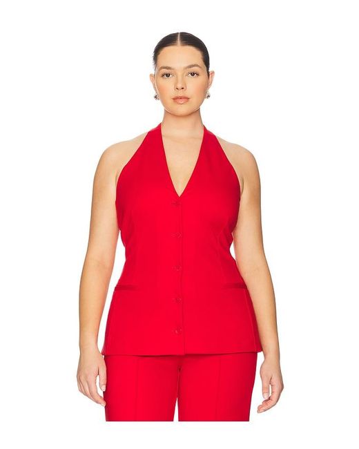 L'academie Red Kain Vest Top