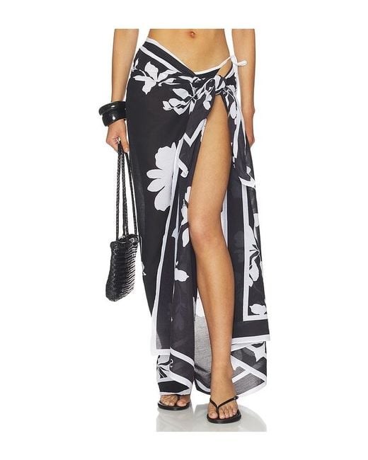 Seafolly Black May Flower Sarong