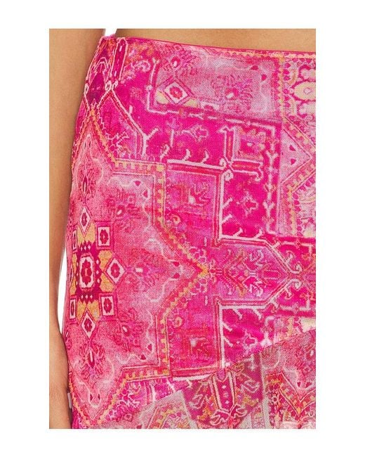 Runaway the Label Pink Emery Midi Flounce Skirt