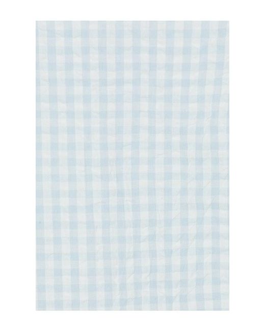 For Love & Lemons White Scotch Bonnet Gingham Mini Dress