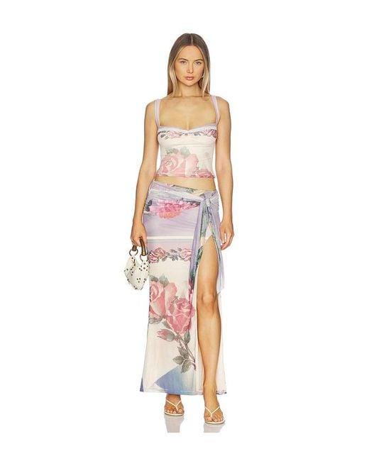 Tiger Mist Multicolor Raffie Maxi Skirt