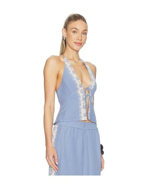 LSPACE Blue April Top