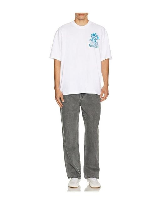 AllSaints White Bulldog Short Sleeve Tee for men