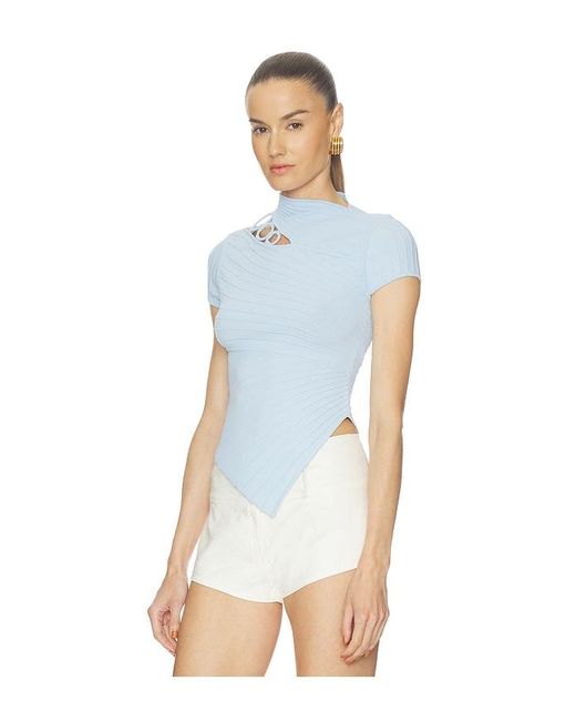 Cult Gaia Blue Nessi Top