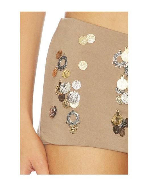 Jaded London White Coin Trim Hot Pant
