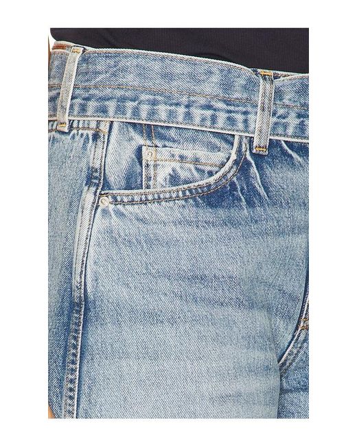 GRLFRND Blue Austen Low Rise Belted