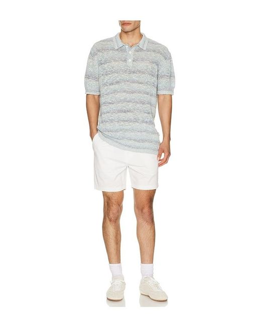 BOUND Gray Textured Knit Polo for men