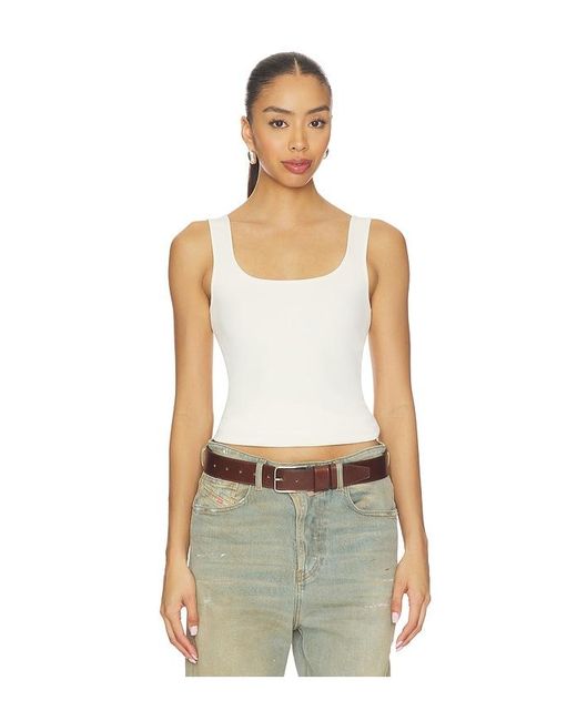 Entire studios White Squared Neck Top