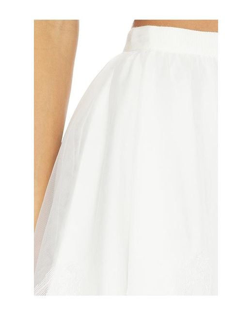 V. Chapman White Sable Mini Skirt
