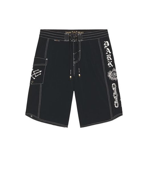 Dark Seas Black Windward Boardshort for men