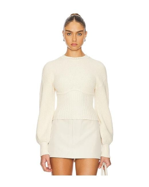 Lovers + Friends White Anastasia Knit Sweater