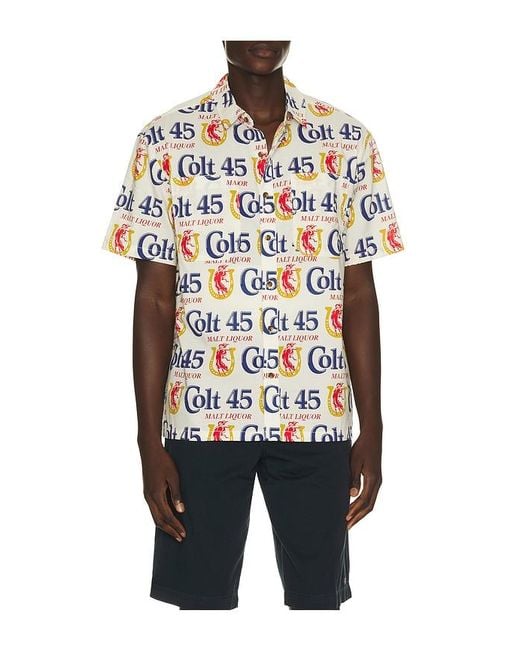 Brixton Blue X Colt 45 Short Sleeve Shirt for men
