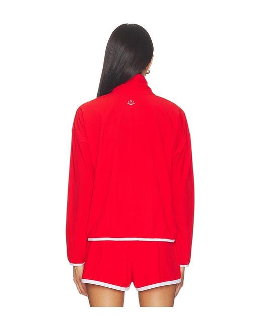 Beyond Yoga Red The Course Contrast Half Zip Pullover