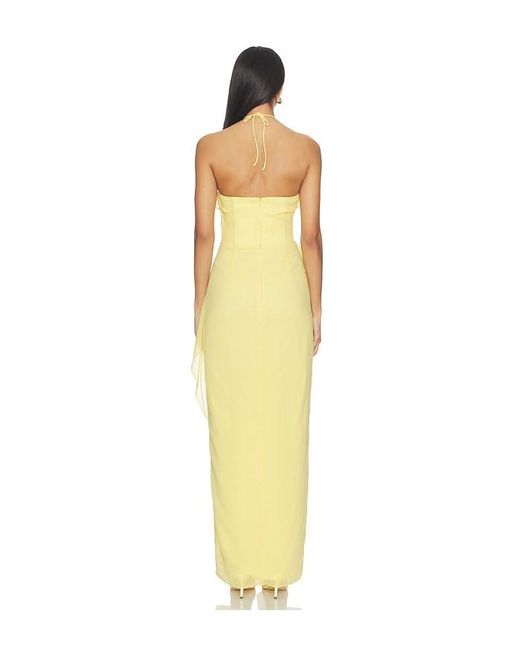 Amanda Uprichard Metallic Alessandra Maxi Dress