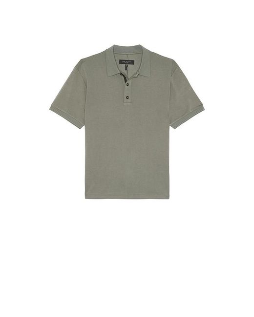 Rag & Bone Gray Tech Pique Slim Polo for men