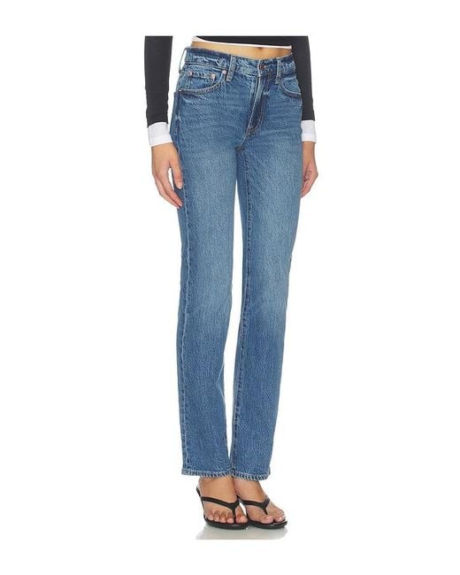 Pistola Blue Aleks Mid Rise Straight Leg Jeans