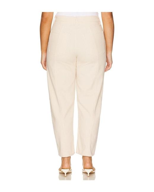 GOOD AMERICAN White Cropped Barrel Pants