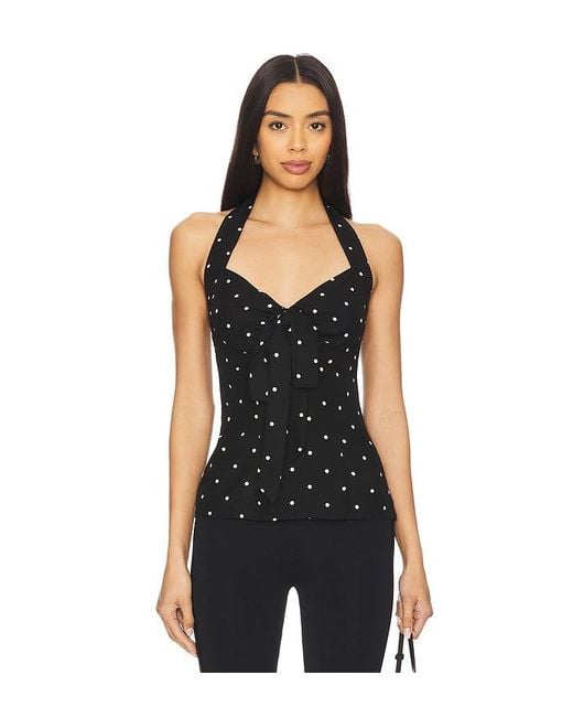 LPA Black Romi Halter Top
