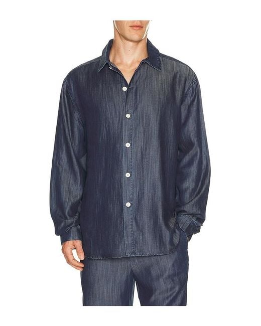 KROST Blue Oversized Denim Shirt for men