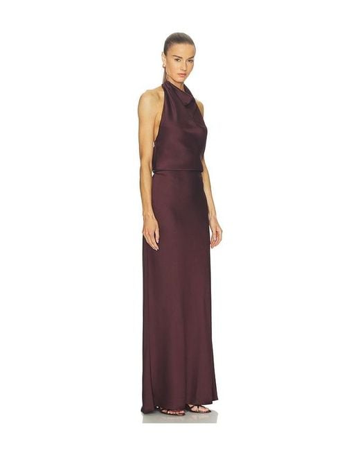 Jonathan Simkhai Purple Reannon Draped Gown