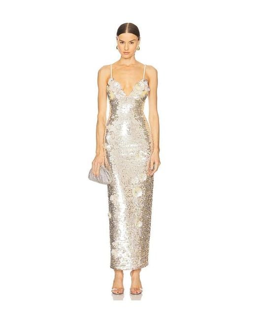 retroféte White Ines Embroidered Dress