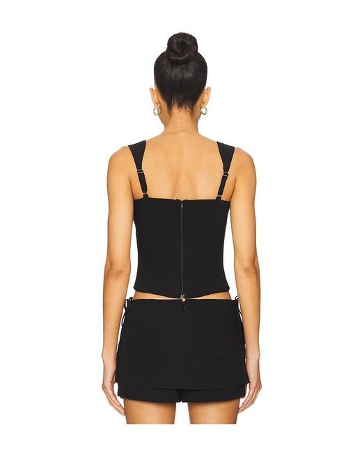 Amanda Uprichard Black Ceronne Top