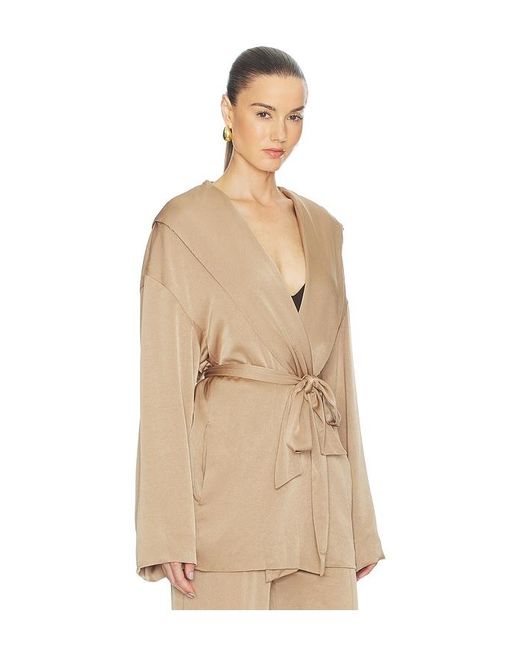 Atlein Natural Hooded Wrap Jacket