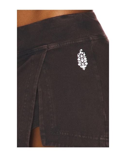Free People Black X Fp Movement Hot Shot Mini Skort