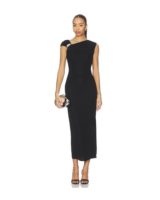 L'academie Black Maeko Midi Dress