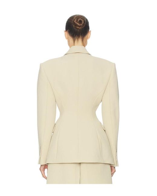 Helsa Natural The Double Breasted S Curve Jacket
