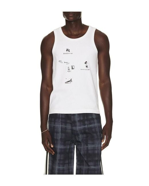 JUNGLES Blue No Where To Go Tank Tops for men